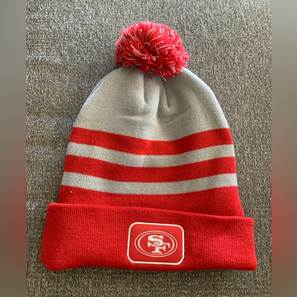 San Francisco 49ers Fanatics Red & Gray Beanie NWT 🌴